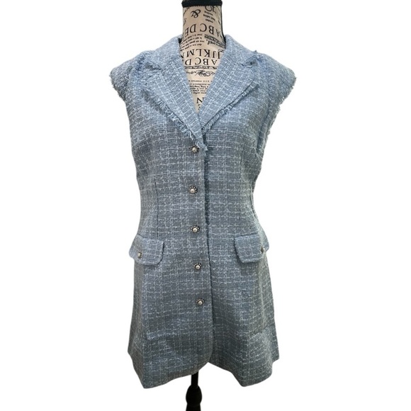 Maeve by Anthropology Sleeveless Tweed Blazer Mini Dress, size 8 & 10 - Picture 4 of 16